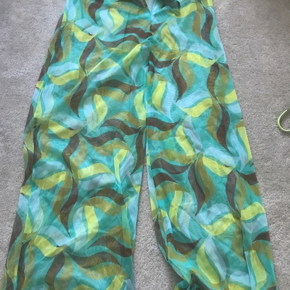NWT Aqua multi-colored swimsuit with mesh pants. - Picture 2 of 4